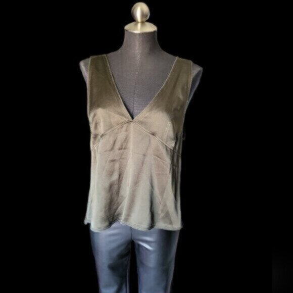 ZARA Satin Tank Top NWT Sz Large - Picture 1 of 8
